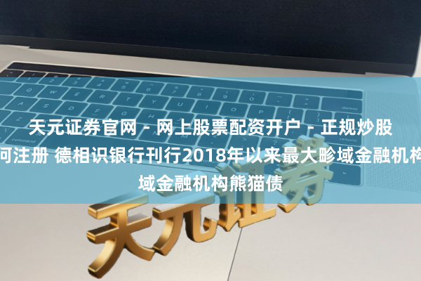 天元证券官网 - 网上股票配资开户 - 正规炒股杠杆如何注册 德相识银行刊行2018年以来最大畛域金融机构熊猫债