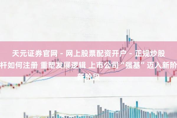 天元证券官网 - 网上股票配资开户 - 正规炒股杠杆如何注册 重塑发展逻辑 上市公司“强基”迈入新阶段