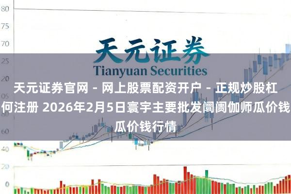 天元证券官网 - 网上股票配资开户 - 正规炒股杠杆如何注册 2026年2月5日寰宇主要批发阛阓伽师瓜价钱行情