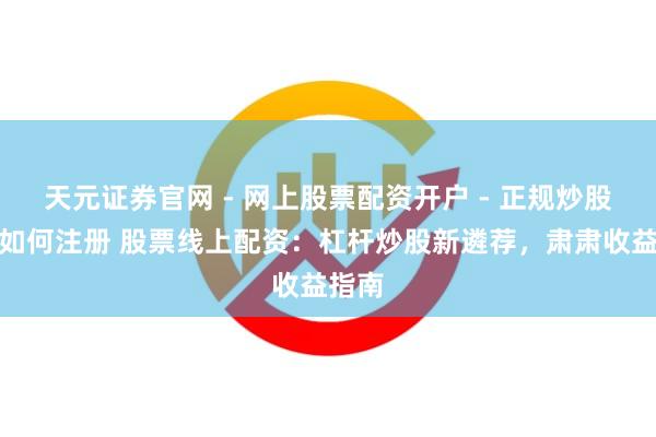 天元证券官网 - 网上股票配资开户 - 正规炒股杠杆如何注册 股票线上配资：杠杆炒股新遴荐，肃肃收益指南